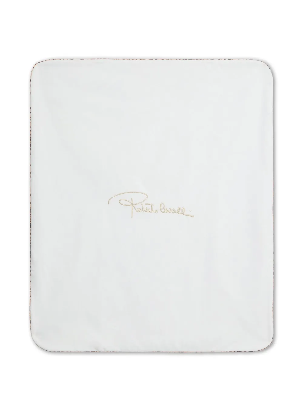 Roberto Cavalli Junior Deken met jaguarprint en borduurwerk - Wit