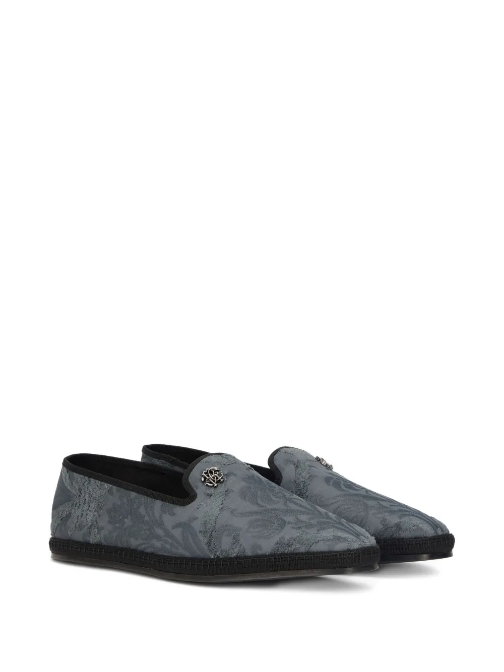 Roberto Cavalli Loafers met logo-reliëf - Grijs