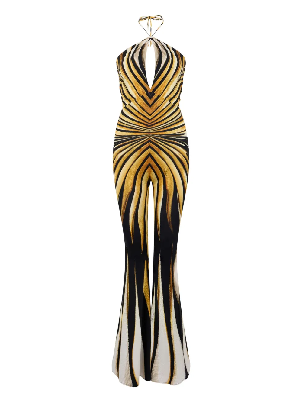 Roberto Cavalli Ray Printed Nylon Blend Jumpsuit In Multi