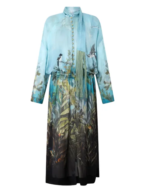 Roberto Cavalli nature-print maxi dress