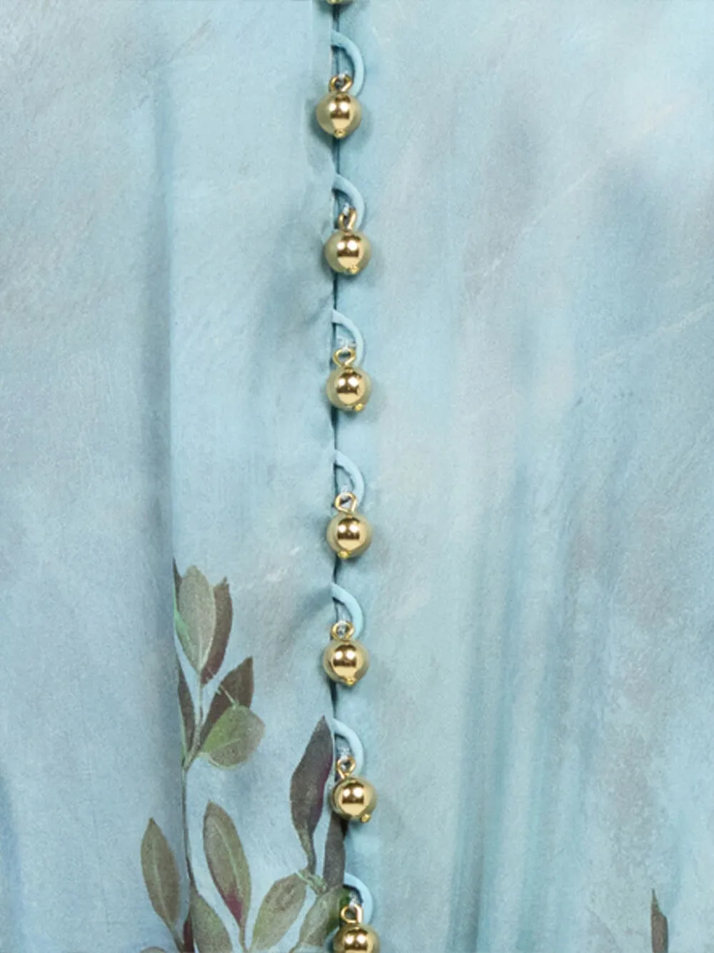 Roberto Cavalli nature-print maxi dress Blauw