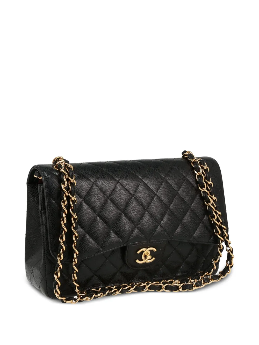Pre-owned Chanel Timeless Jumbo Shoulder Bag In Black