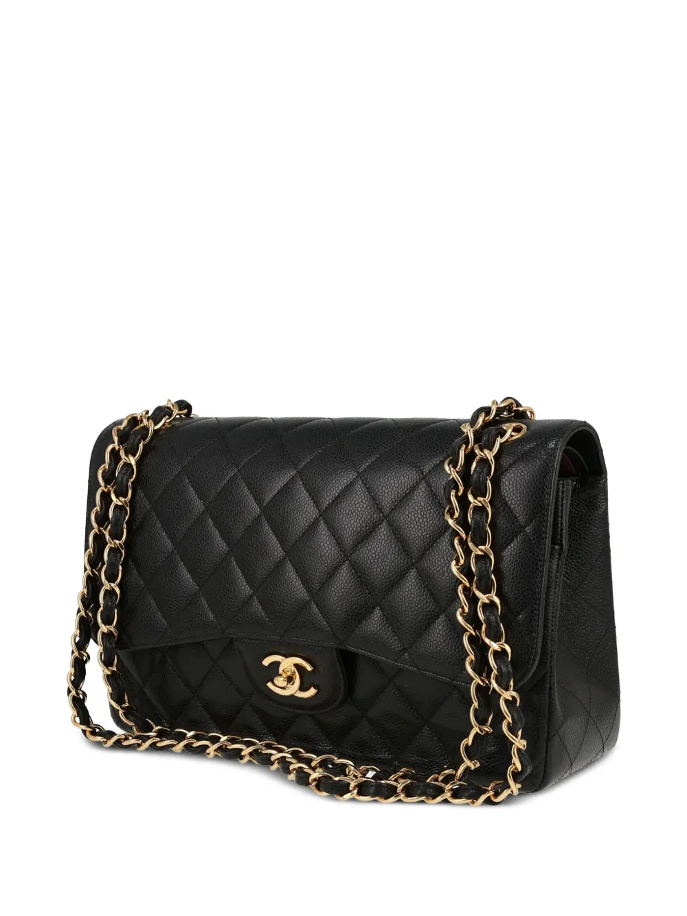 Pre-owned Chanel Timeless Jumbo Shoulder Bag In Black