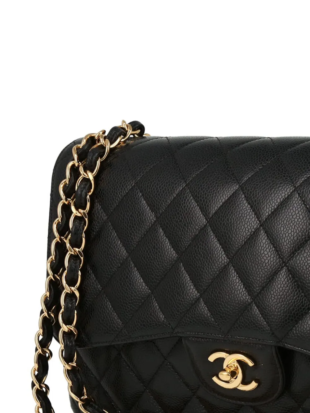Pre-owned Chanel Timeless Jumbo Shoulder Bag In Black