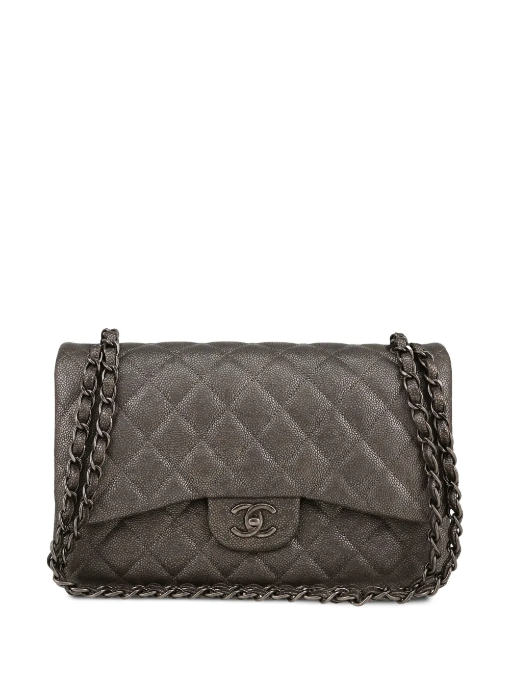CHANEL Pre-Owned タイムレス ジャンボ ショルダーバッグ - グレー CHANEL Pre-Owned タイムレス ジャンボ ショルダーバッグ - グレー