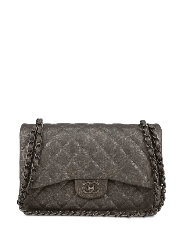 CHANEL Pre-Owned Timeless Jumbo Shoulder Bag | Grey | FARFETCH