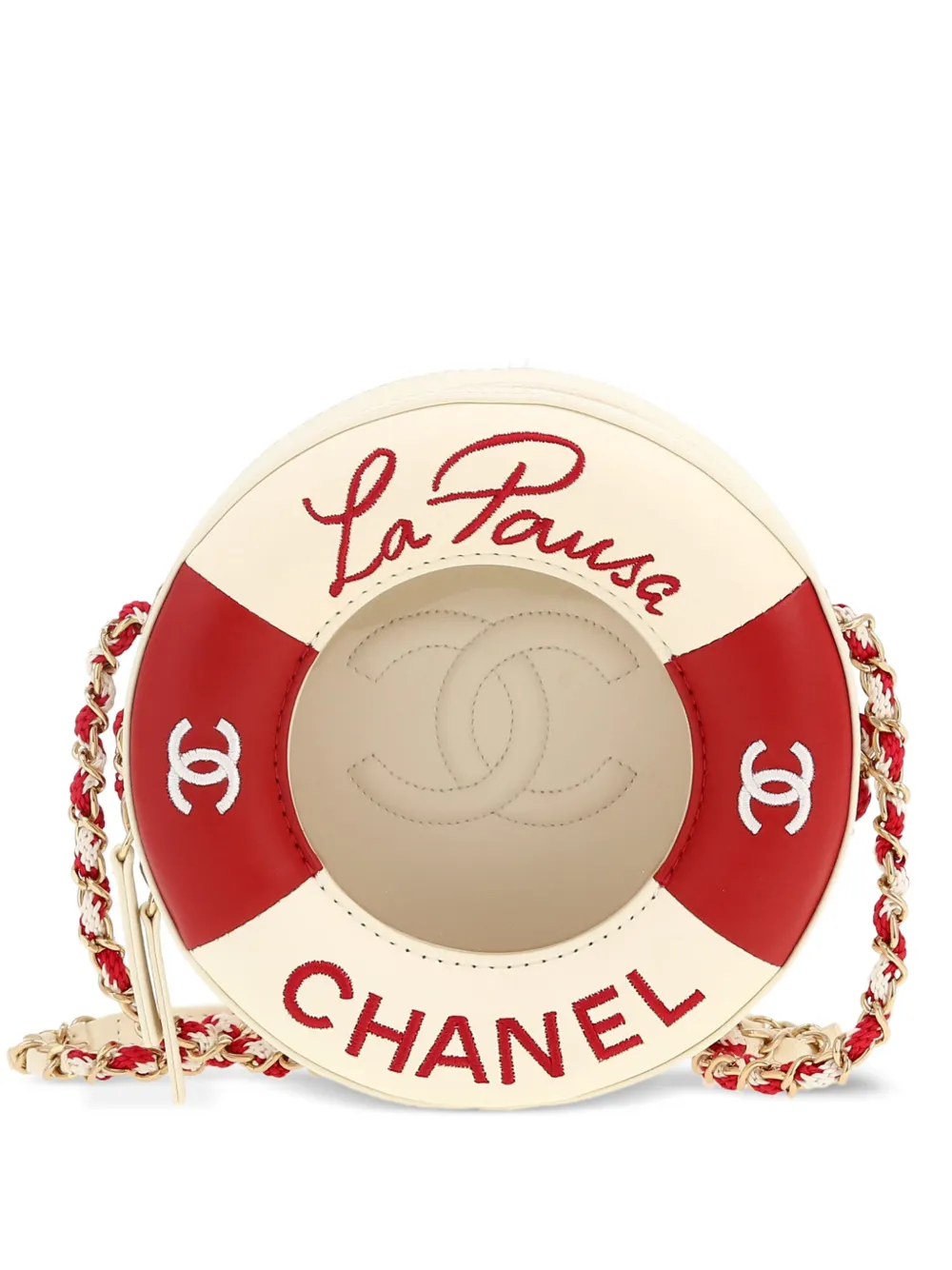 CHANEL Pre-Owned Chanel shoulder bag in white and red leather - ホワイト CHANEL Pre-Owned Chanel shoulder bag in white and red leather - ホワイト