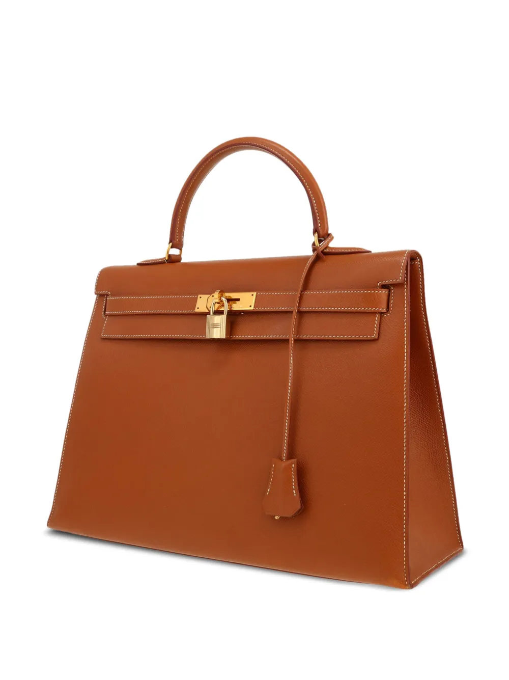 Pre-owned Hermes Kelly 35 Handbag In Brown