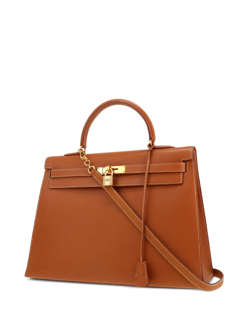 Pre-owned Hermes Kelly 35 Handbag In Brown
