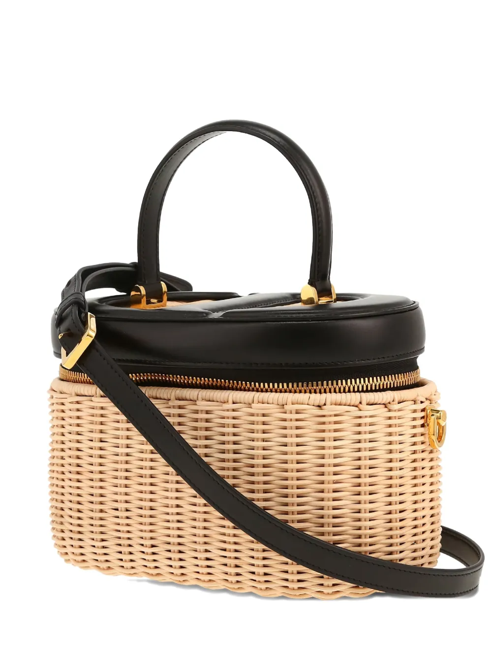 Christian Dior Pre-Owned Wicker CD vanity bag - ニュートラル Christian Dior Pre-Owned Wicker CD vanity bag - ニュートラル