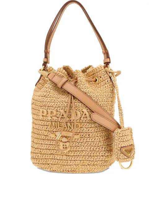 Prada Pre-Owned triangle-logo bucket bag 