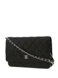 CHANEL Pre-Owned quilted chain-strap wallet bag - Black