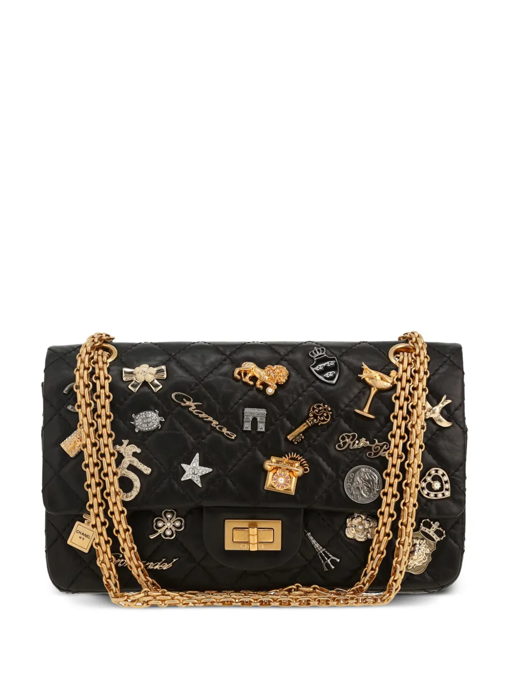 CHANEL Pre-Owned 2.55 キルティング ショルダーバッグ - ブラック CHANEL Pre-Owned 2.55 キルティング ショルダーバッグ - ブラック