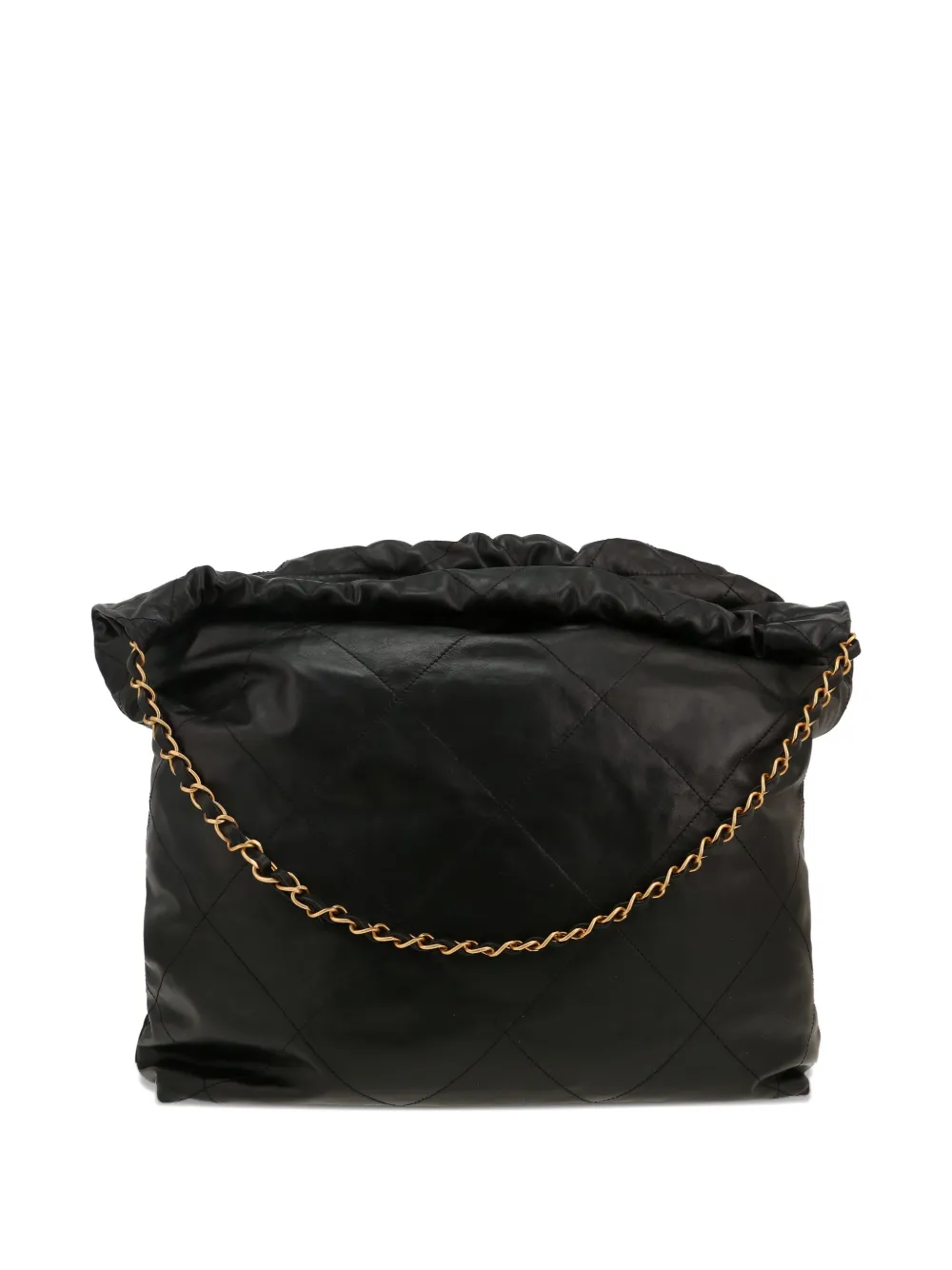 샤넬 프리오운드 라지 22 퀼팅 레더 숄더 백 420359