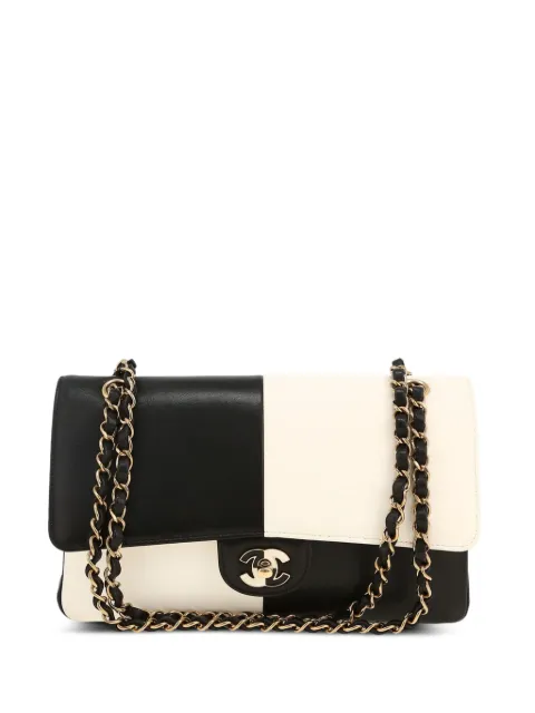 CHANEL Pre-Owned bicolor leather chain shoulder bag