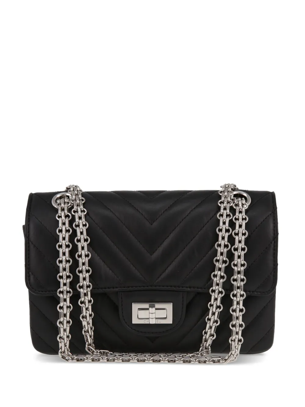 CHANEL CC_ミニ 2.55 ショルダーバッグ ブラックレザー 2.55 - ハンドバッグ | CHANEL