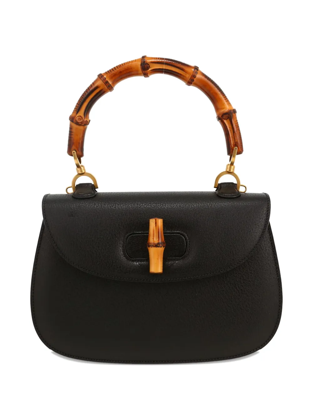 Gucci Pre-Owned Bamboo leather tote bag - ブラック Gucci Pre-Owned Bamboo leather tote bag - ブラック