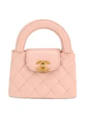 CHANEL Pre-Owned quilted leather micro shopping tote bag - Pink