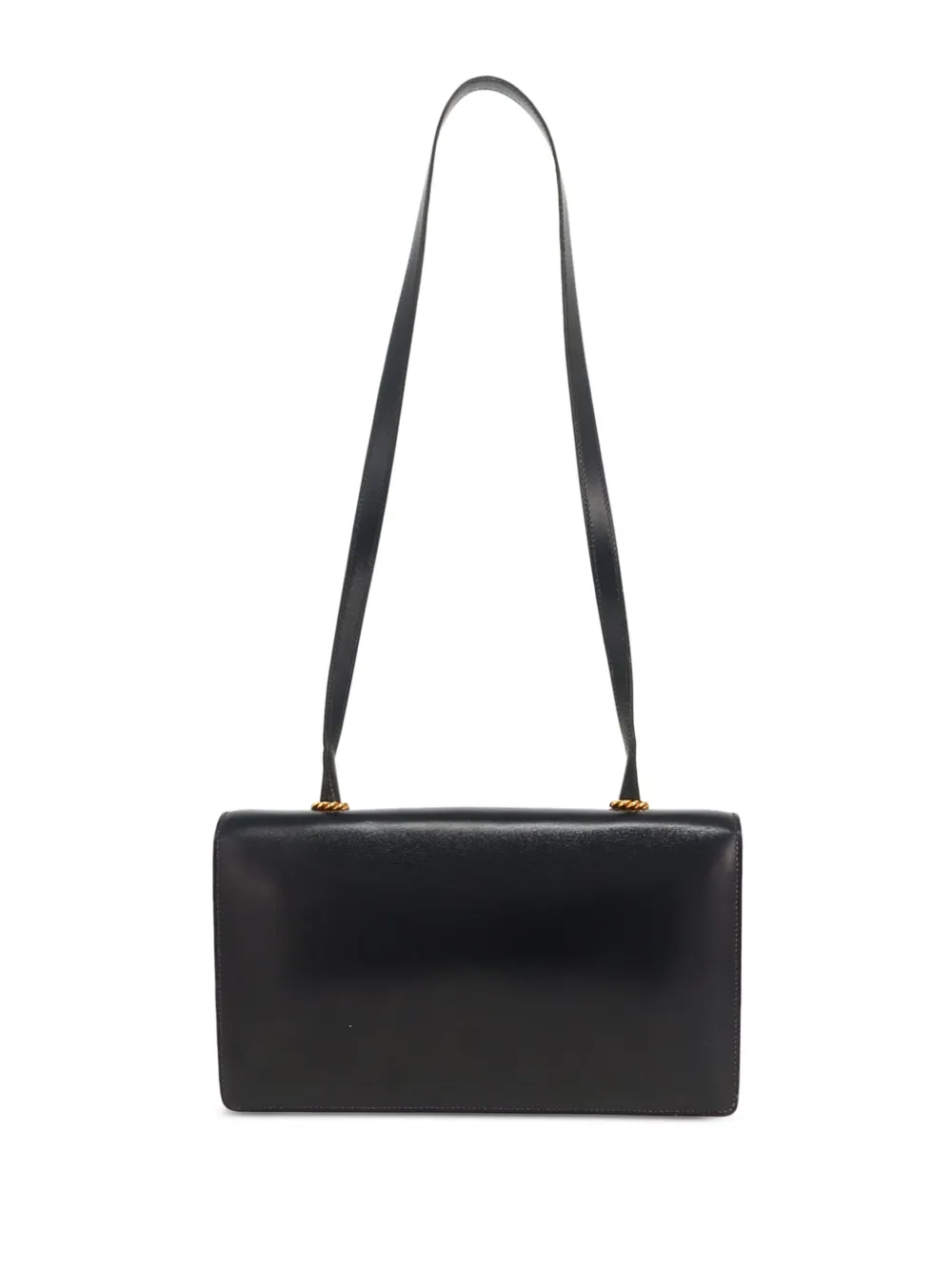 Pre-owned Hermes Leather Flap-closure Shoulder Bag In Blue