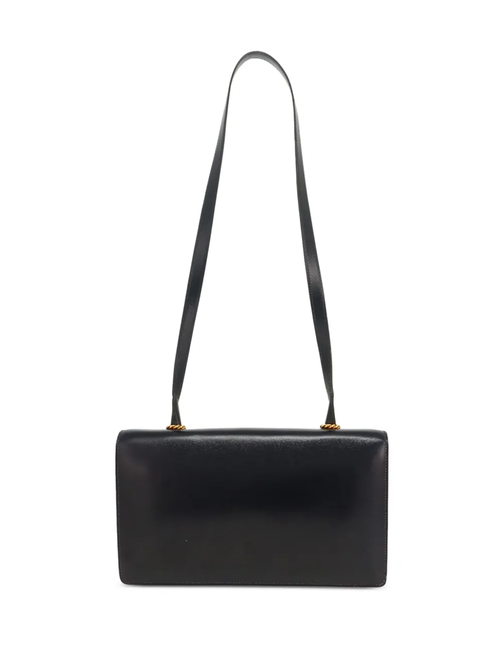 Pre-owned Hermes Leather Flap-closure Shoulder Bag In Blue