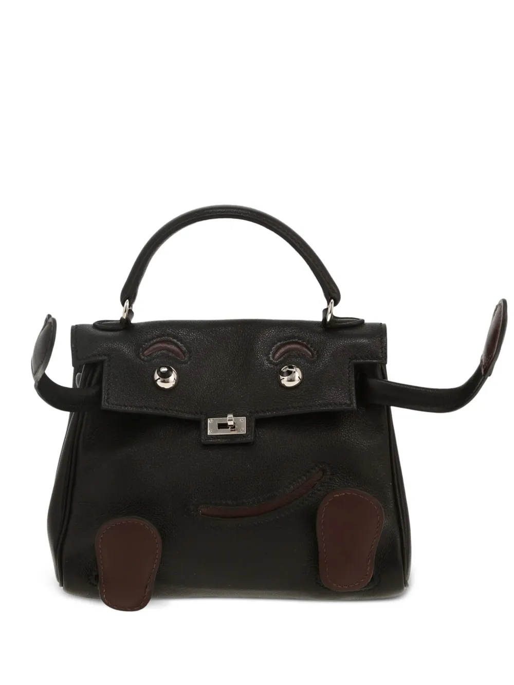Hermès Pre-Owned 2000 Face Appliqué Handbag | Black | Image 1