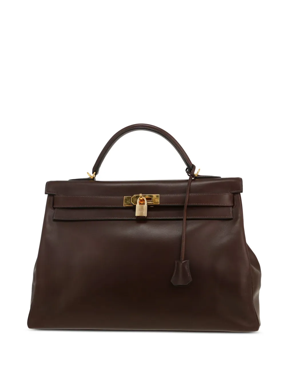 Hermès Pre-Owned Kelly Box leather handbag | Brown | Image 1