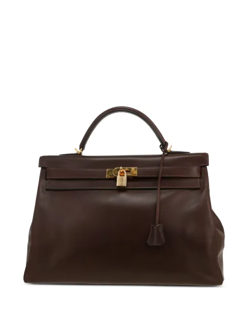 Hermès Pre-Owned Borsa a mano Kelly Box in pelle