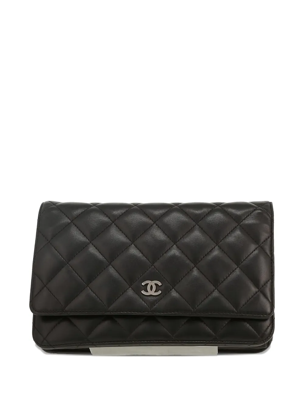 CHANEL Pre-Owned ウォレットオンチェーン ショルダーバッグ - ブラック CHANEL Pre-Owned ウォレットオンチェーン ショルダーバッグ - ブラック