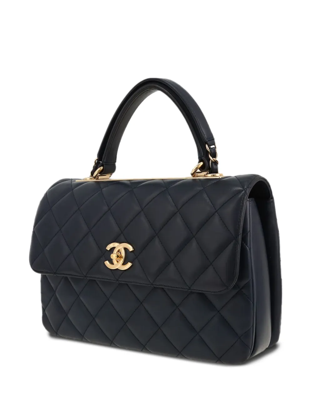 Pre-owned Chanel Trendy Cc-mark Handbag In Black