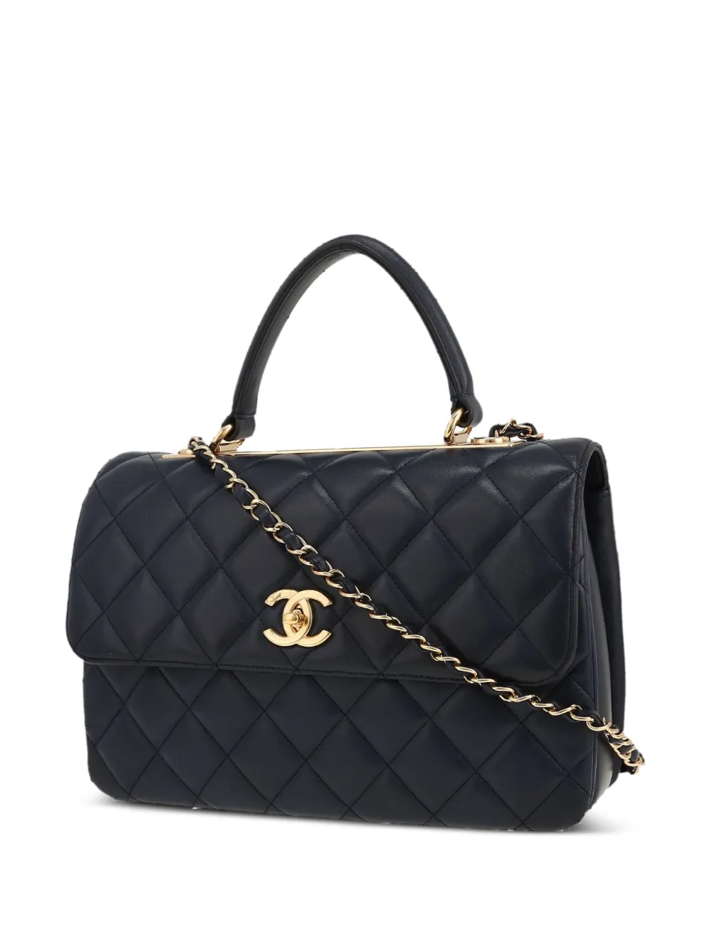 Pre-owned Chanel Trendy Cc-mark Handbag In Black