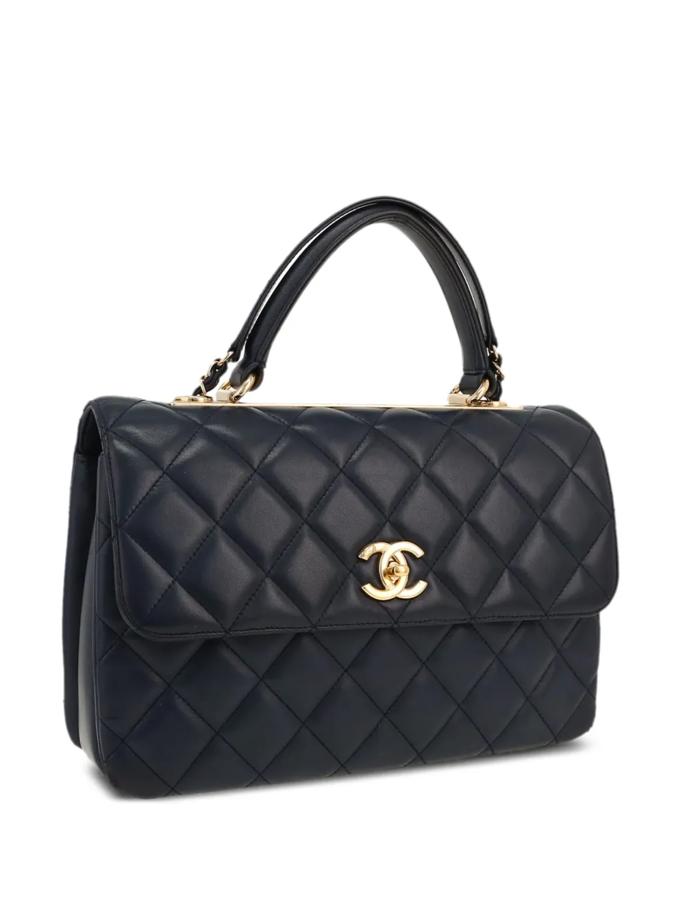 Pre-owned Chanel Trendy Cc-mark Handbag In Black
