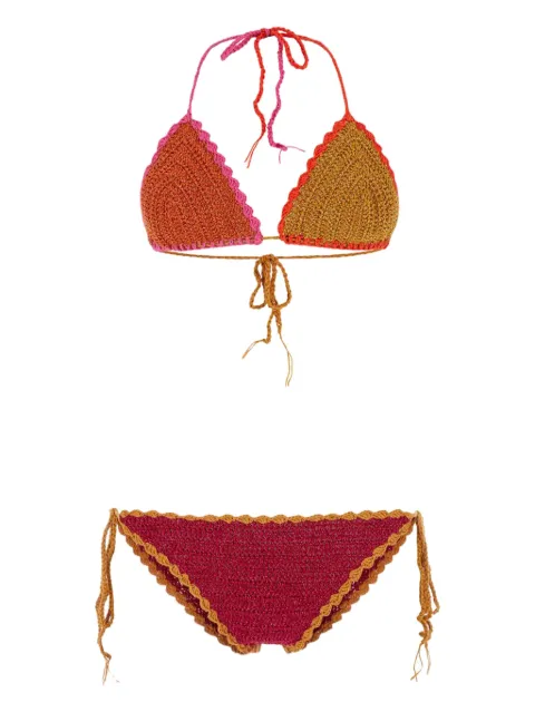 Rose Carmine crochet triangle bikini