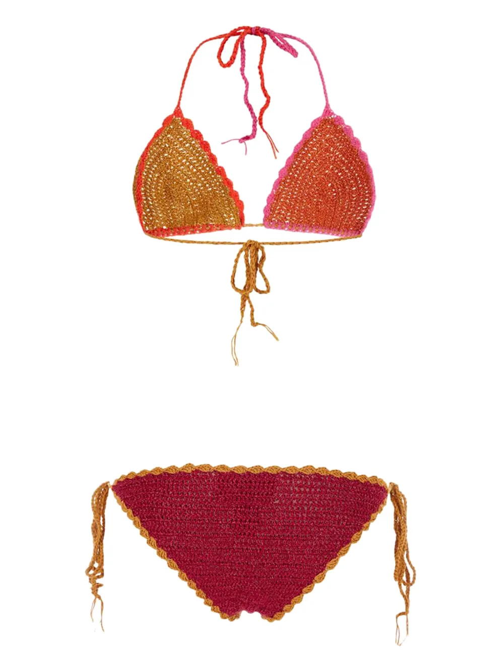 Rose Carmine crochet triangle bikini | Bikinis | Image 2