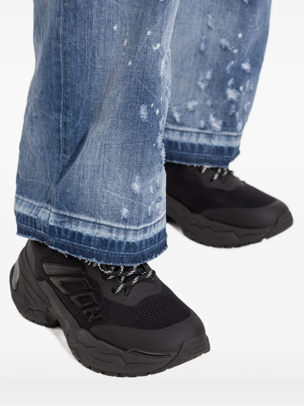 Dsquared2 Lace-up Chunky Sneakers In Black
