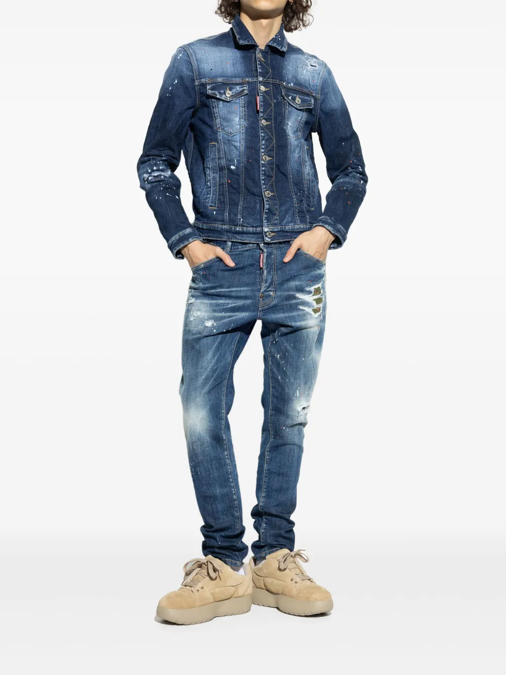 DSQUARED2 suede sneakers Brown