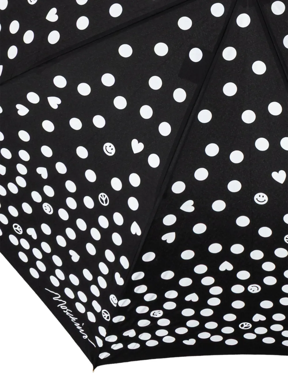 Moschino patterned umbrella Zwart