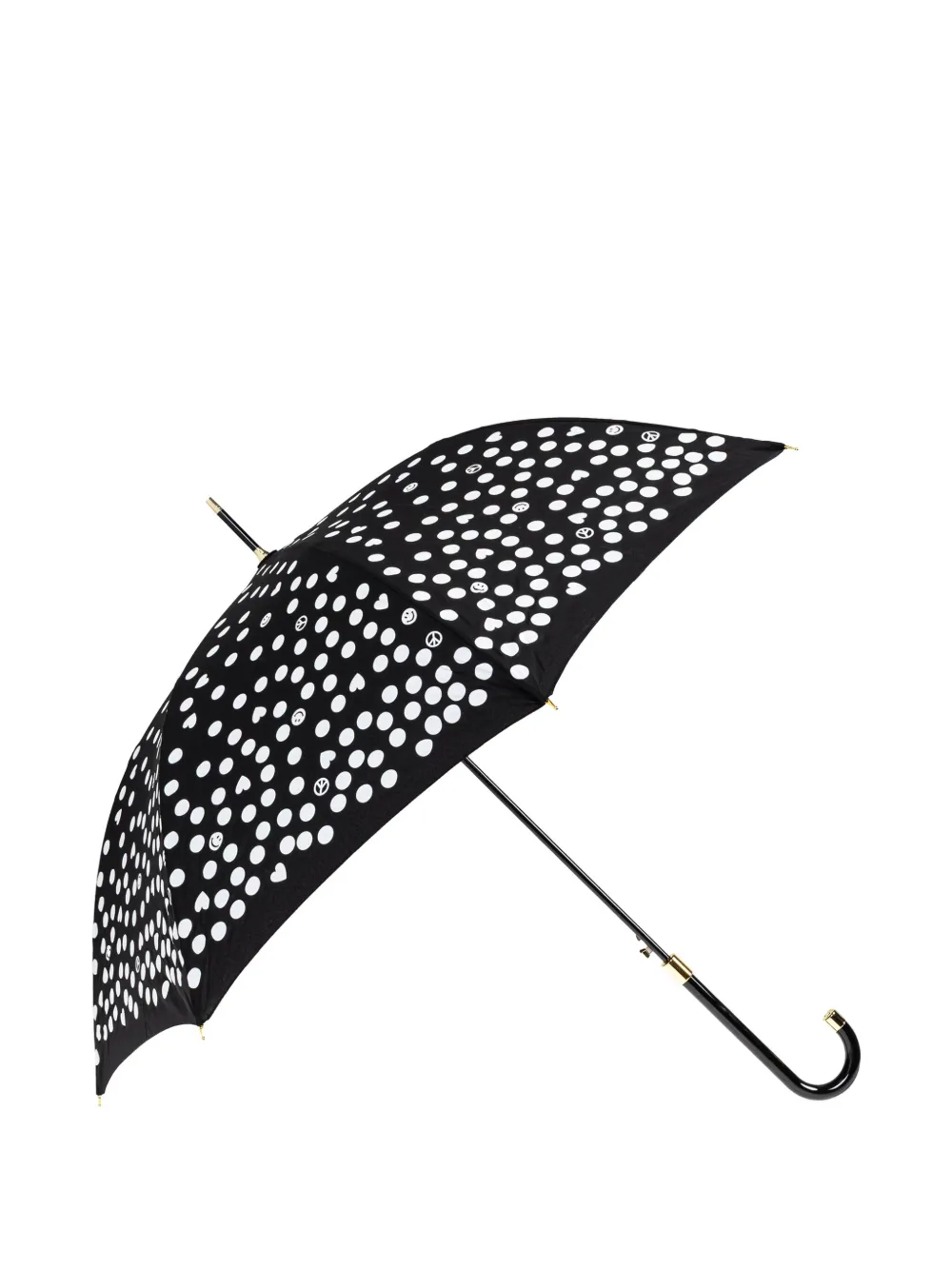 Moschino patterned umbrella Zwart