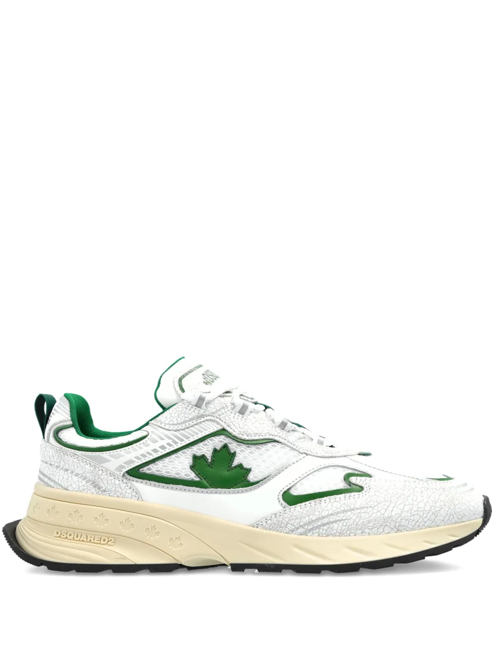Dsquared2 Leaf-detail Sneakers In White