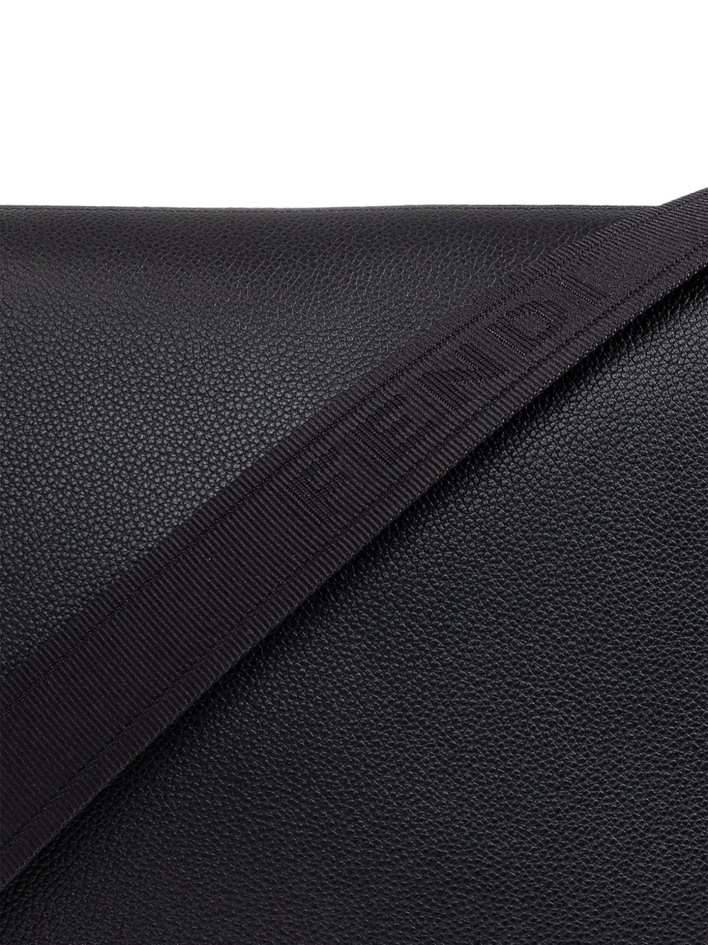 FENDI curved leather tote bag Zwart