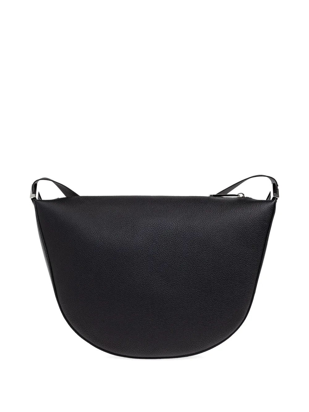 FENDI curved leather tote bag Zwart