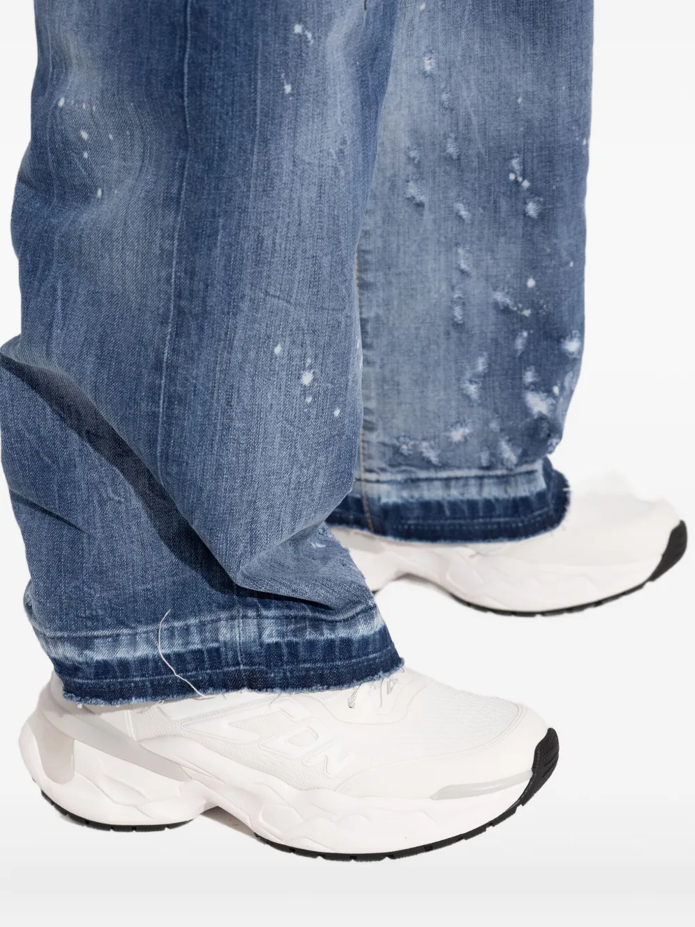 Dsquared2 Debossed-logo Sneakers In White