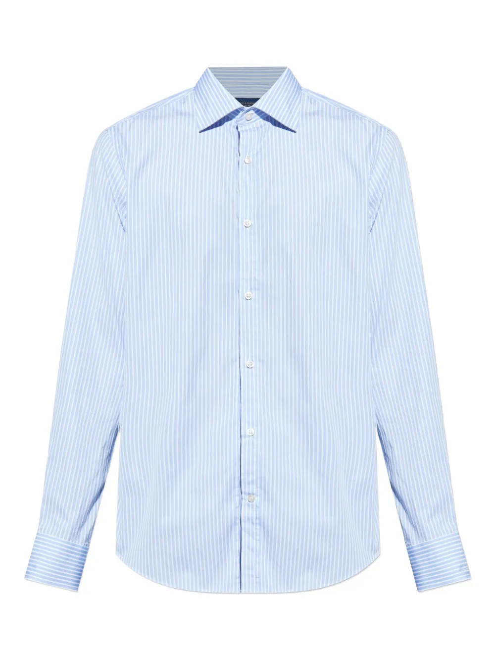 Paul & Shark Striped Long-sleeved Shirt In Blue
