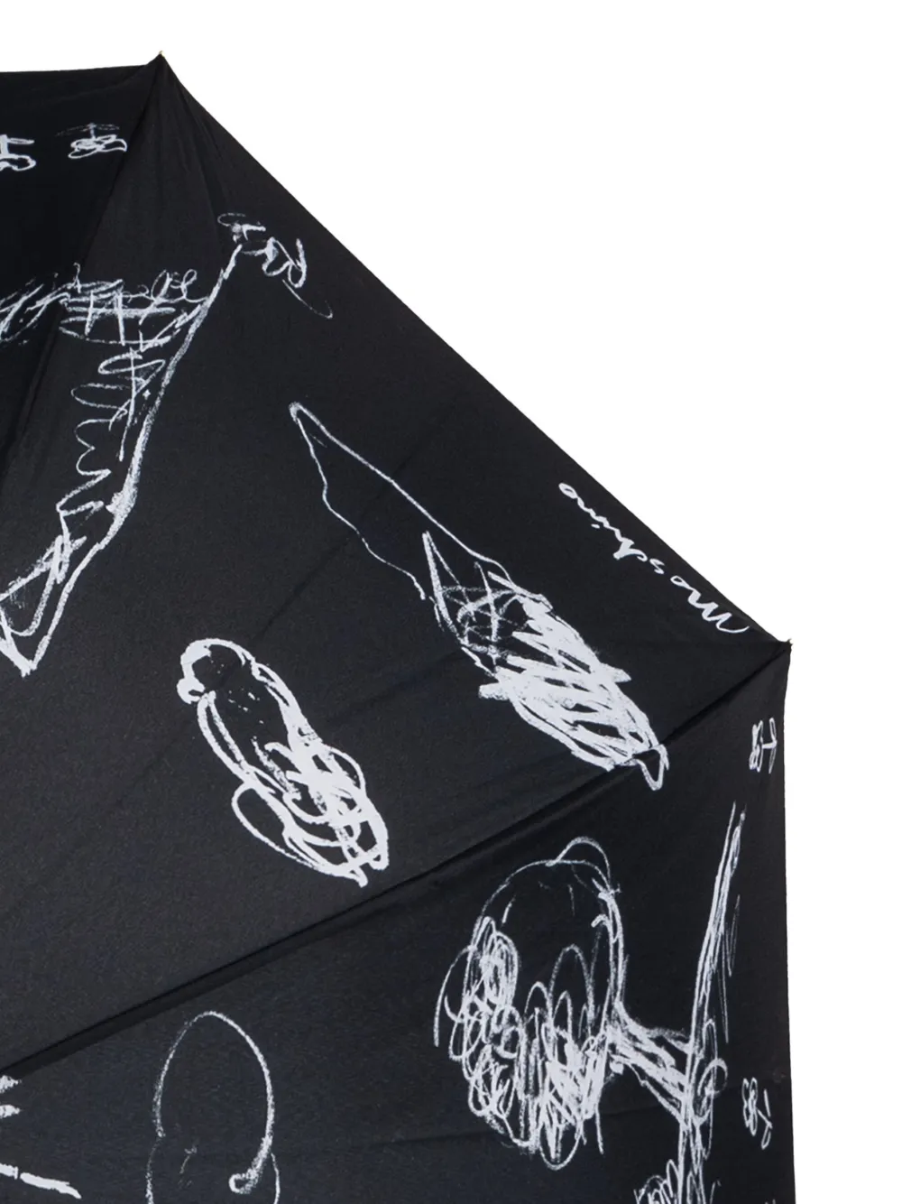 Moschino sketch-print umbrella Zwart