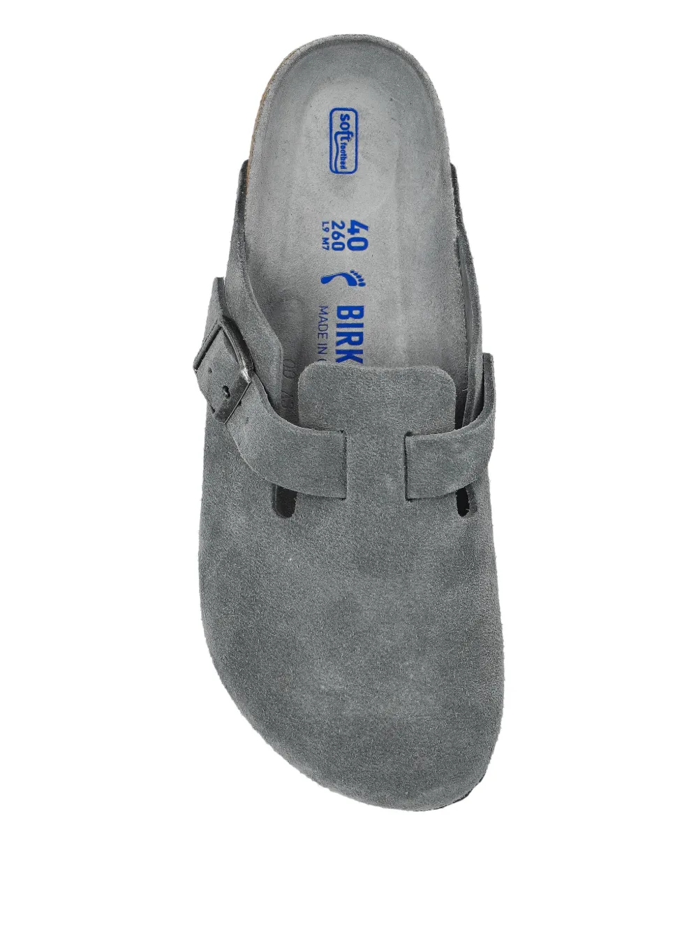 Birkenstock buckle suede mules Grey