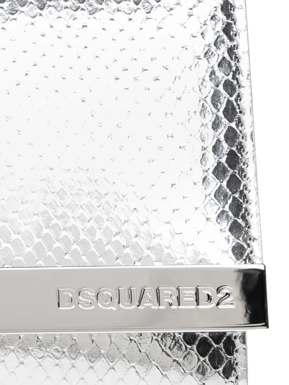 DSQUARED2 clasp clutch bag Zilver