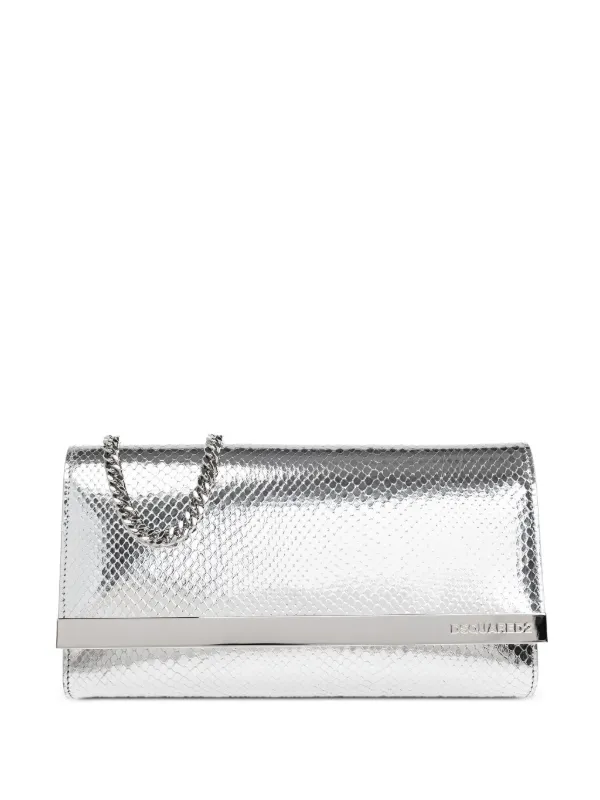 DSQUARED2 Clasp Clutch Bag Silver FARFETCH JO - Main Image