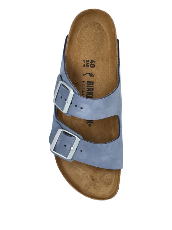 Birkenstock ダブルバックル フラットサンダル | ブルー | FARFETCH JP