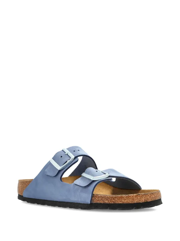 Birkenstock ダブルバックル フラットサンダル | ブルー | FARFETCH JP