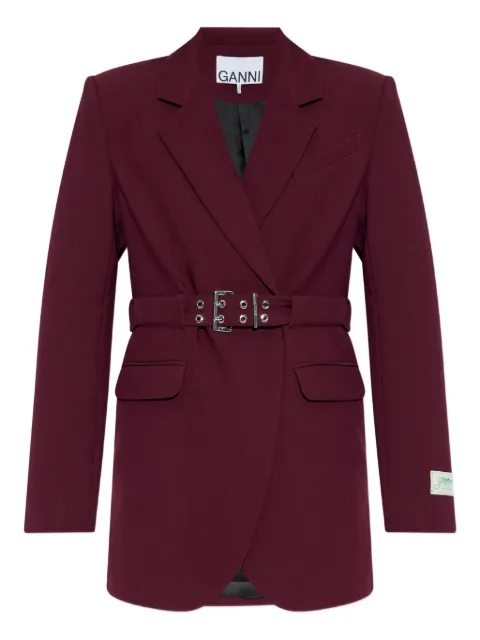 GANNI Blazer com cinto
