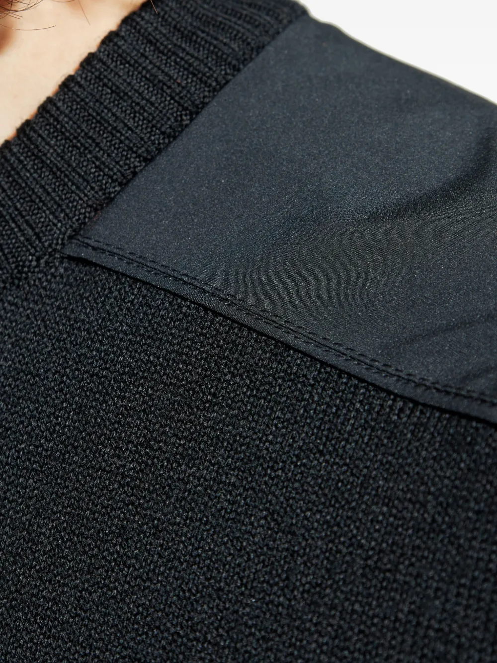 Paul & Shark Wollen trui met schouderpatch Zwart